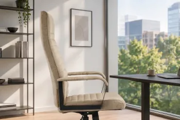 Bureaustoel velvet beige