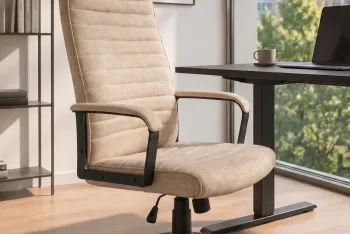 Bureaustoel velvet beige