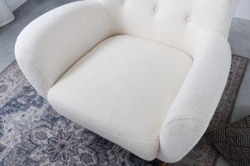 oorfauteuil wit bouclé