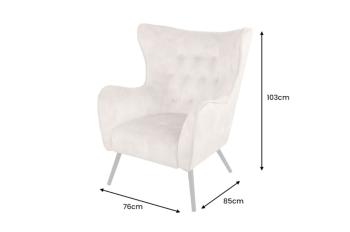 Oorfauteuil geel fluweel