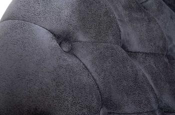 Oorfauteuil grijs microvezel stof