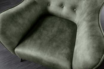 Oorfauteuil donkergroen fluweel