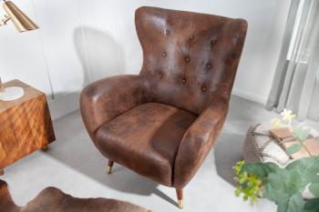 oorfauteuil antiek bruin