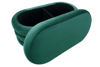 Opbergbank groen fluweel 85 cm
