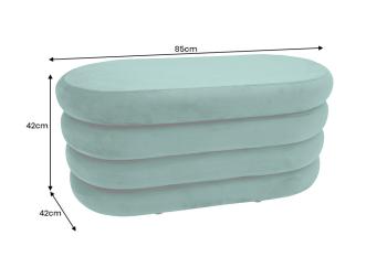 Opbergbank groen fluweel 85 cm