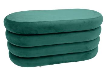 Opbergbank groen fluweel 85 cm