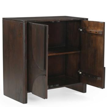 wandkast donkerbruin mangohout 80 cm