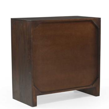 wandkast donkerbruin mangohout 80 cm