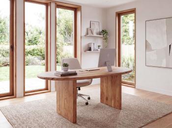 organisch bureau acaciahout naturel 180 cm