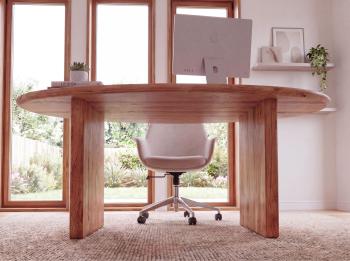 organisch bureau acaciahout naturel 180 cm