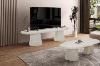 organisch TV meubel cement 160 cm