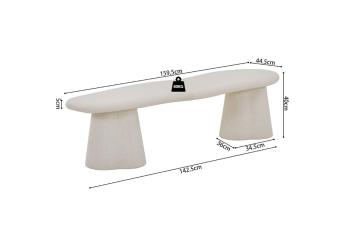 organisch TV meubel cement 160 cm