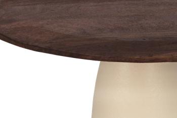 Organische eettafel bruin crème wit