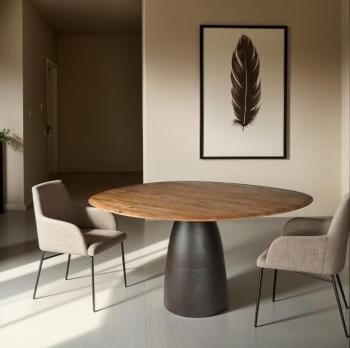 Organische eettafel Espresso 140 cm