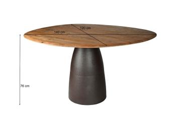 Organische eettafel Espresso 140 cm