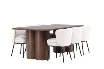 moderne eettafel walnoot bruin 210 cm