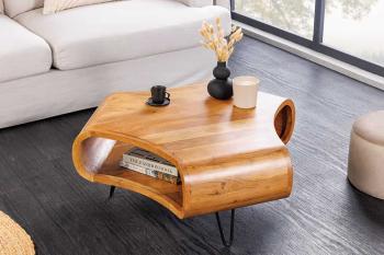 Salontafel organisch acaciahout 90 cm