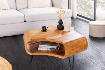 Salontafel organisch acaciahout 90 cm
