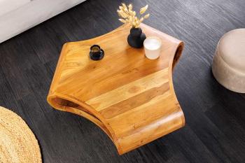 Salontafel organisch acaciahout 90 cm