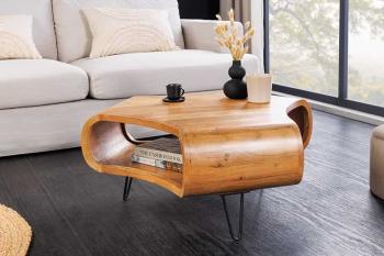 Salontafel organisch acaciahout 90 cm