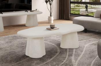 organische salontafel cement 130 cm