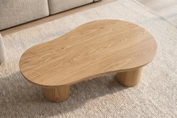 organische salontafel eikenlook 130 cm
