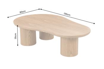 organische salontafel eikenlook 130 cm
