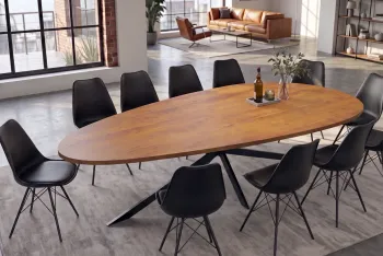 organische eetkamertafel acaciahout bruin 240 cm