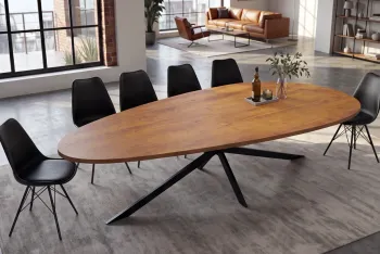 organische eetkamertafel acaciahout bruin 240 cm