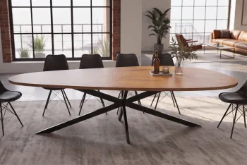 organische eetkamertafel acaciahout bruin 240 cm