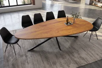 organische eetkamertafel acaciahout bruin 240 cm