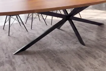 organische eetkamertafel acaciahout bruin 240 cm