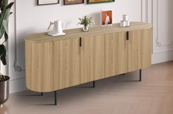 Ovaal dressoir eiken kleur 200 cm