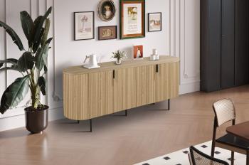 Ovaal dressoir eiken kleur 200 cm