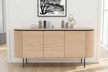 Ovaal dressoir naturel eiken 160 cm