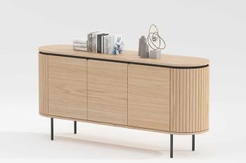 Ovaal dressoir naturel eiken 160 cm