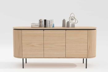 Ovaal dressoir naturel eiken 160 cm