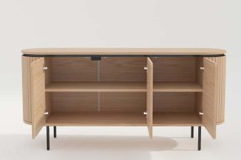 Ovaal dressoir naturel eiken 160 cm