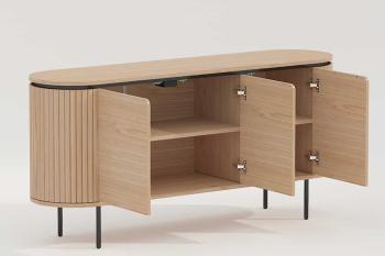 Ovaal dressoir naturel eiken 160 cm