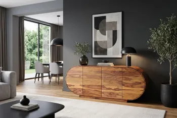 ovaal dressoir sheesham hout 180 cm