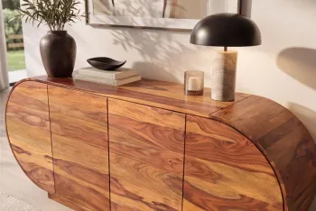 ovaal dressoir sheesham hout 180 cm