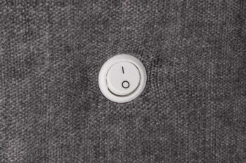 Ovaal Nachtkastje grijs met verlichting 55 cm