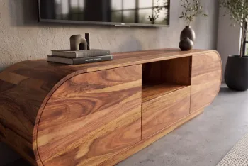 ovaal TV meubel sheesham hout 160 cm