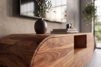 ovaal TV meubel sheesham hout 160 cm