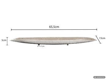 ovale decoratieve schaal zilver 65,5 cm