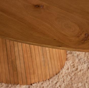 Ovale eetkamertafel bruin mangohout 210 cm