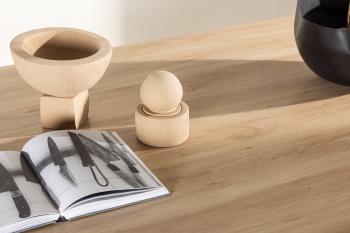 Ovale eettafel eiken met kruiskolompoten 230 cm