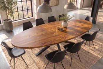ovale eettafel sheesham hout 240 cm