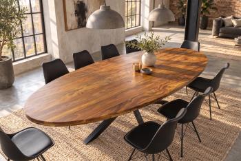 ovale eettafel sheesham hout 240 cm