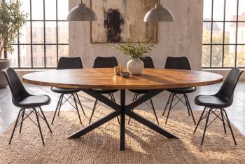 ovale eettafel sheesham hout 240 cm